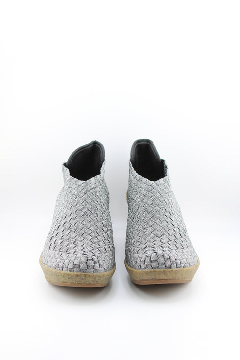 Bernie Mev Woven Elastic Wedge Ankle Shoe